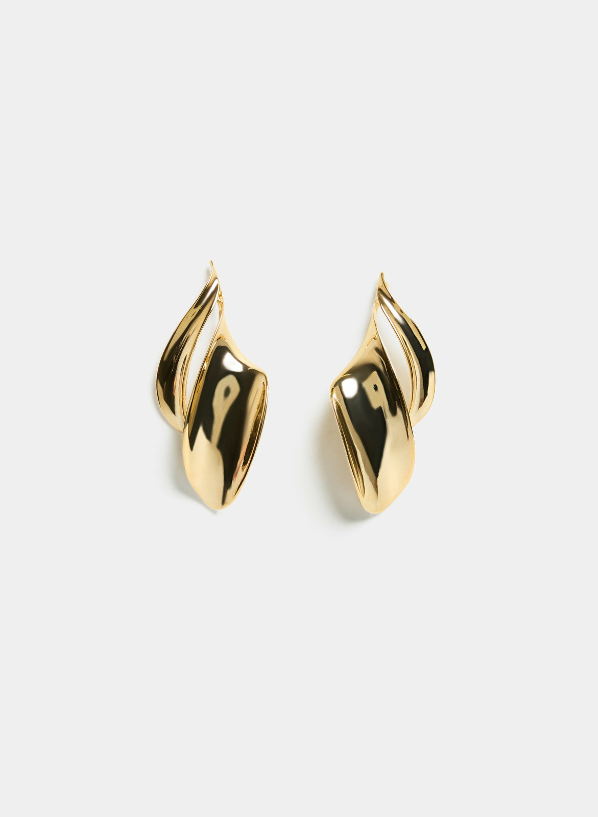 Women Curved Stud Earrings Gold | Melanie Lyne