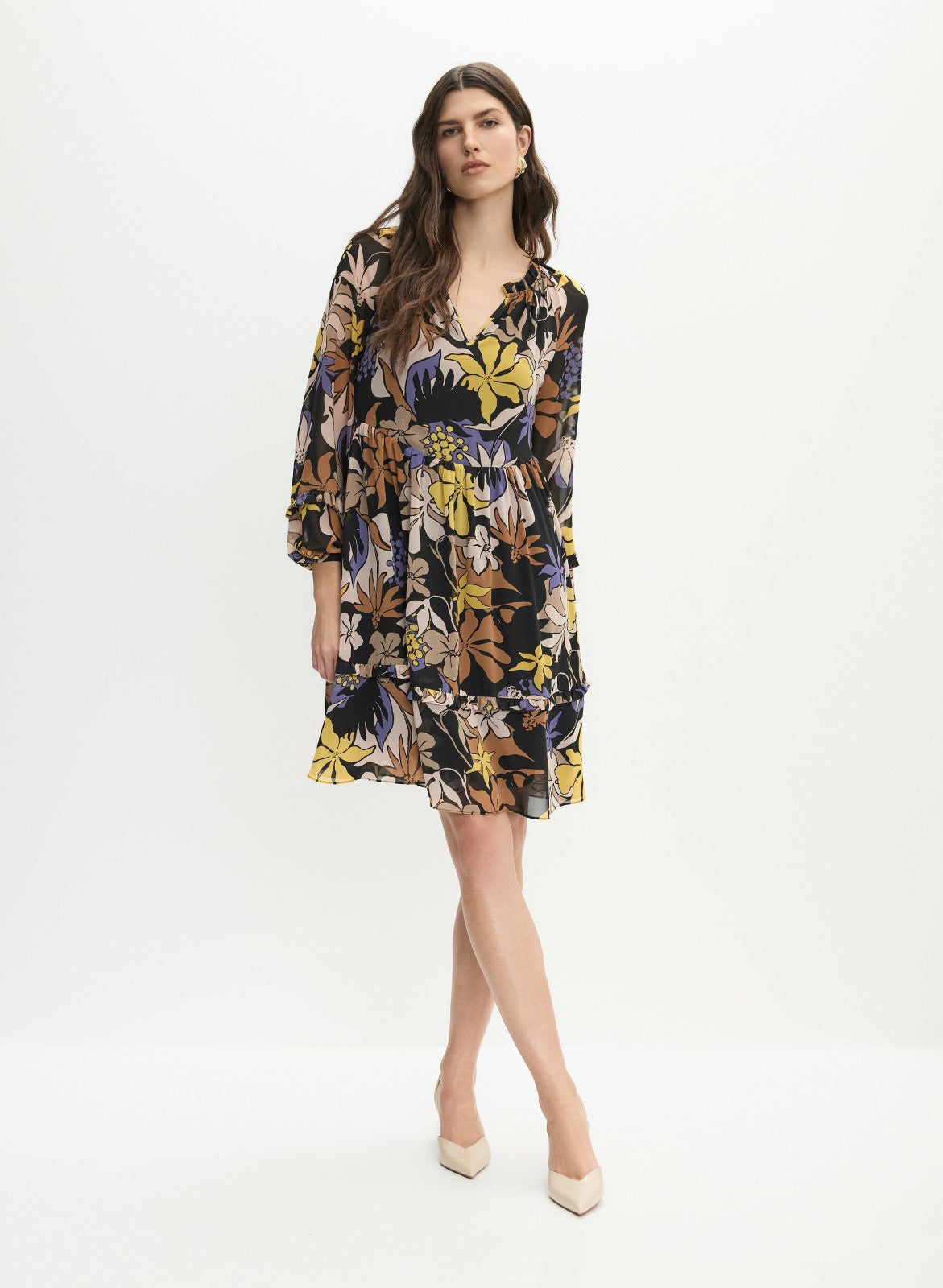 Women Tropical Chiffon Dress Multicolour | Melanie Lyne