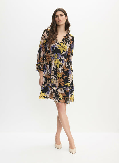 Women Tropical Chiffon Dress Multicolour | Melanie Lyne