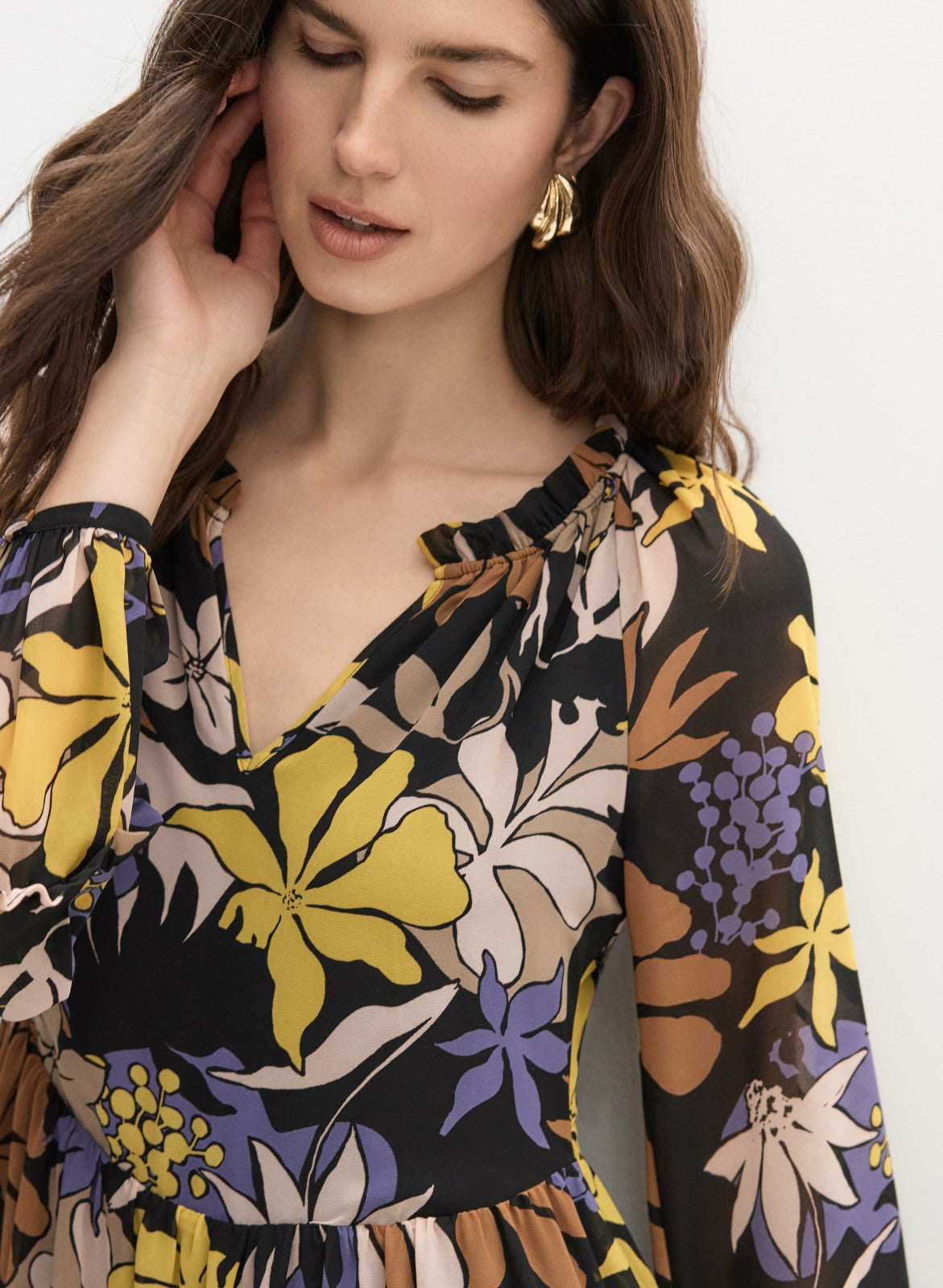 Women Tropical Chiffon Dress Multicolour | Melanie Lyne