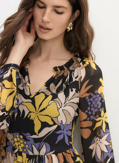 Women Tropical Chiffon Dress Multicolour | Melanie Lyne