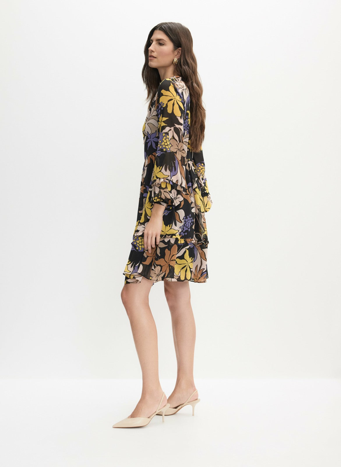 Women Tropical Chiffon Dress Multicolour | Melanie Lyne
