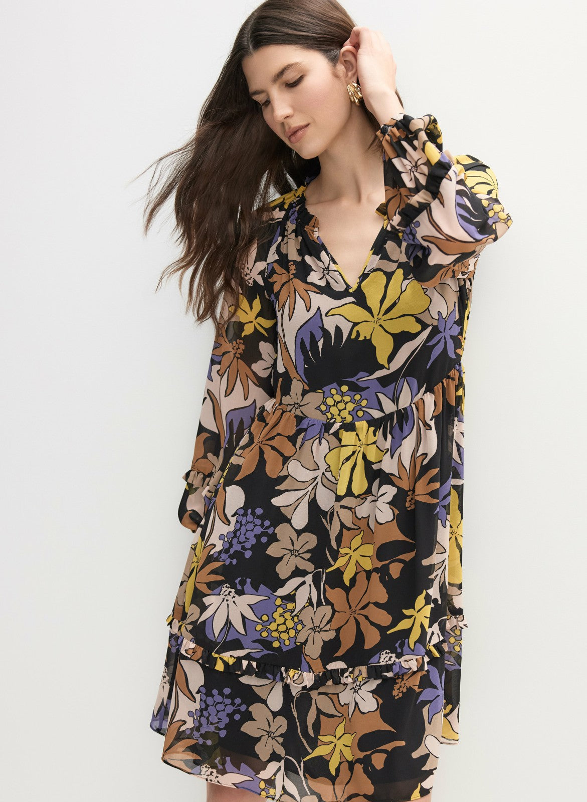 Women Tropical Chiffon Dress Multicolour | Melanie Lyne