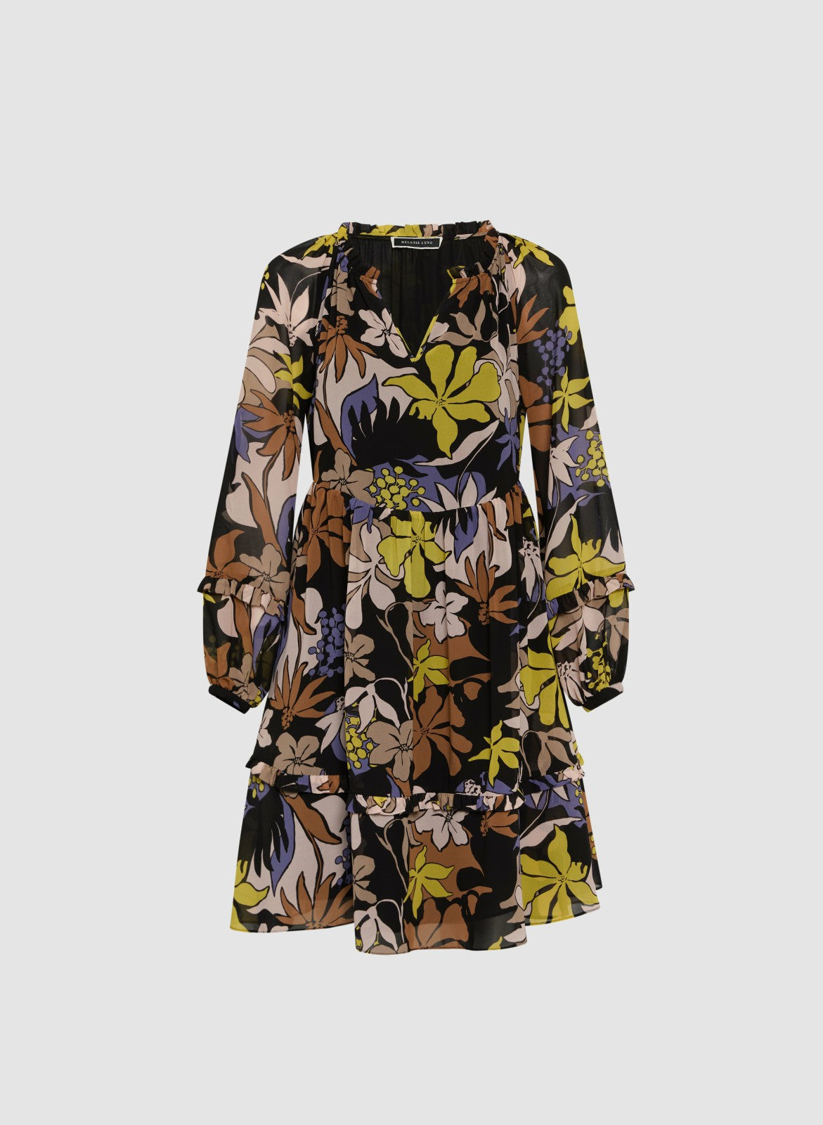 Women Tropical Chiffon Dress Multicolour | Melanie Lyne
