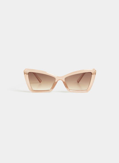 Women Cat-Eye Plastic Sunglasses Natural Beige | Melanie Lyne