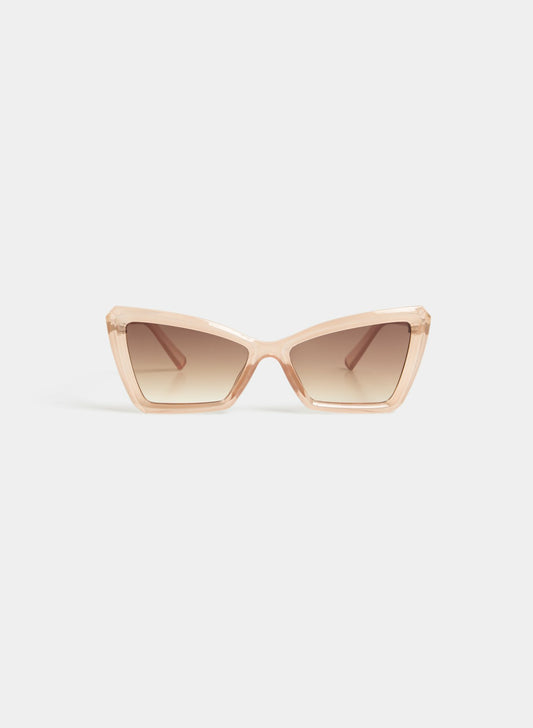 Women Cat-Eye Plastic Sunglasses Natural Beige | Melanie Lyne