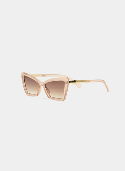 Women Cat-Eye Plastic Sunglasses Natural Beige | Melanie Lyne