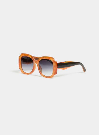 Women Oversized Marbled Sunglasses Orange | Melanie Lyne