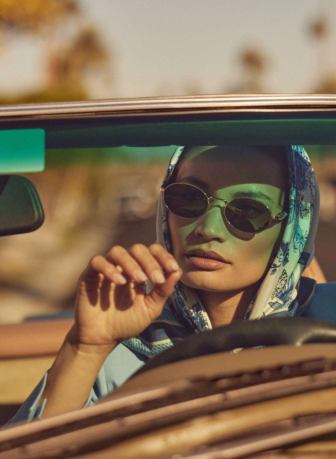 Women Oval Metal Sunglasses Sienna Brown | Melanie Lyne