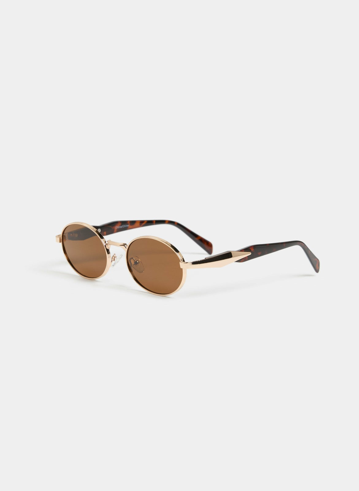 Women Oval Metal Sunglasses Sienna Brown | Melanie Lyne