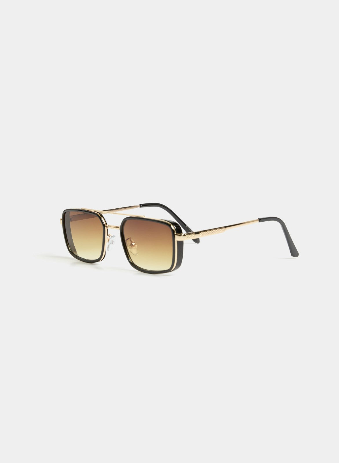 Women Rectangle Metal Sunglasses Black | Melanie Lyne