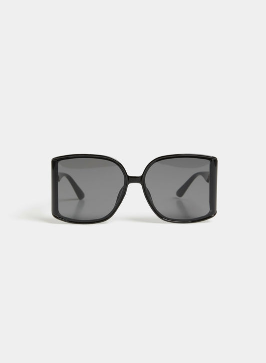 Women Oversized Square Sunglasses Black | Melanie Lyne