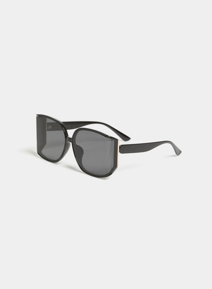 Women Oversized Square Sunglasses Black | Melanie Lyne