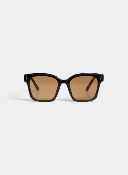 Women Square Plastic Sunglasses Black | Melanie Lyne