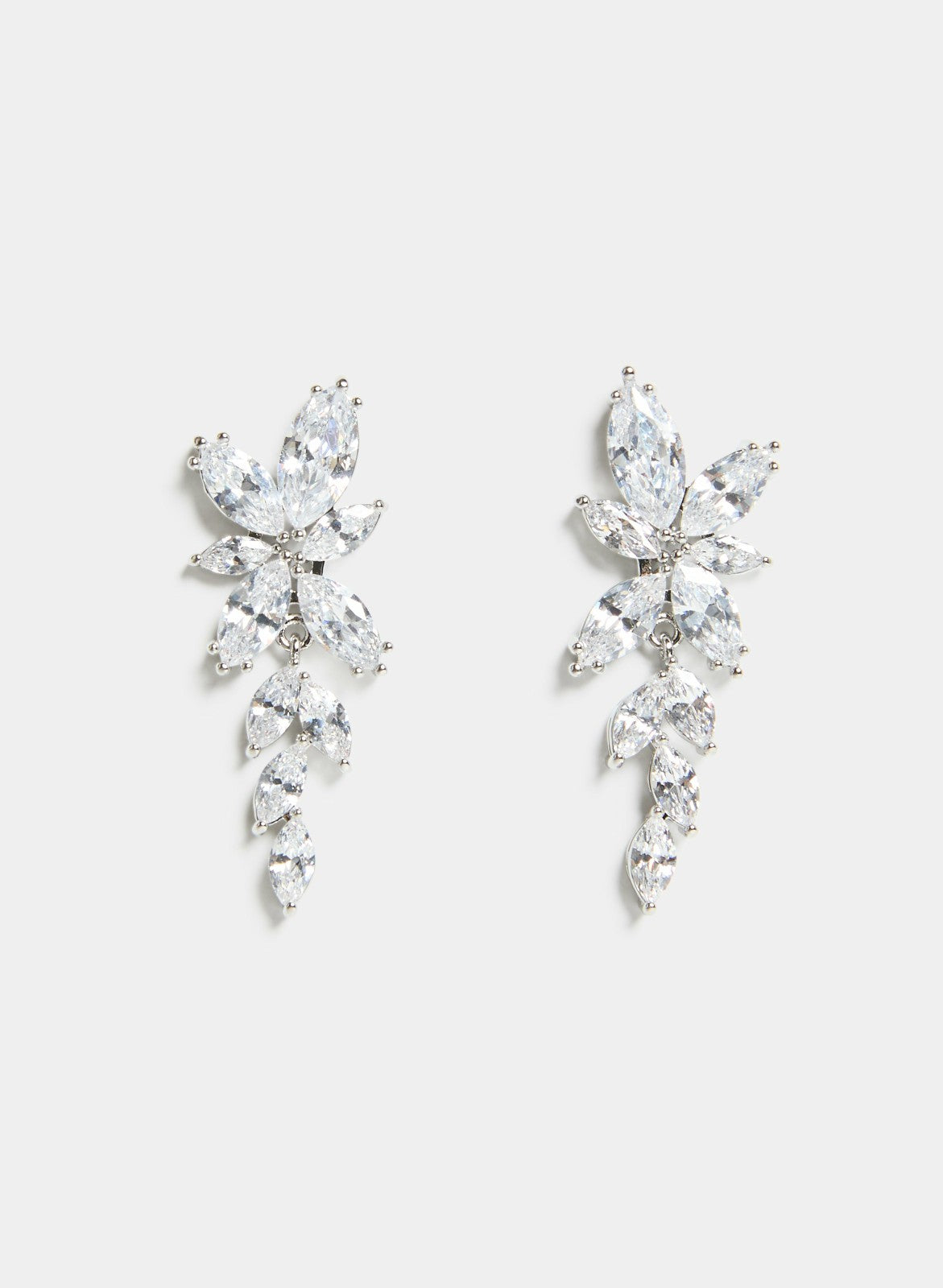 Women Cubic Zirconia Stud Earrings Silver | Melanie Lyne