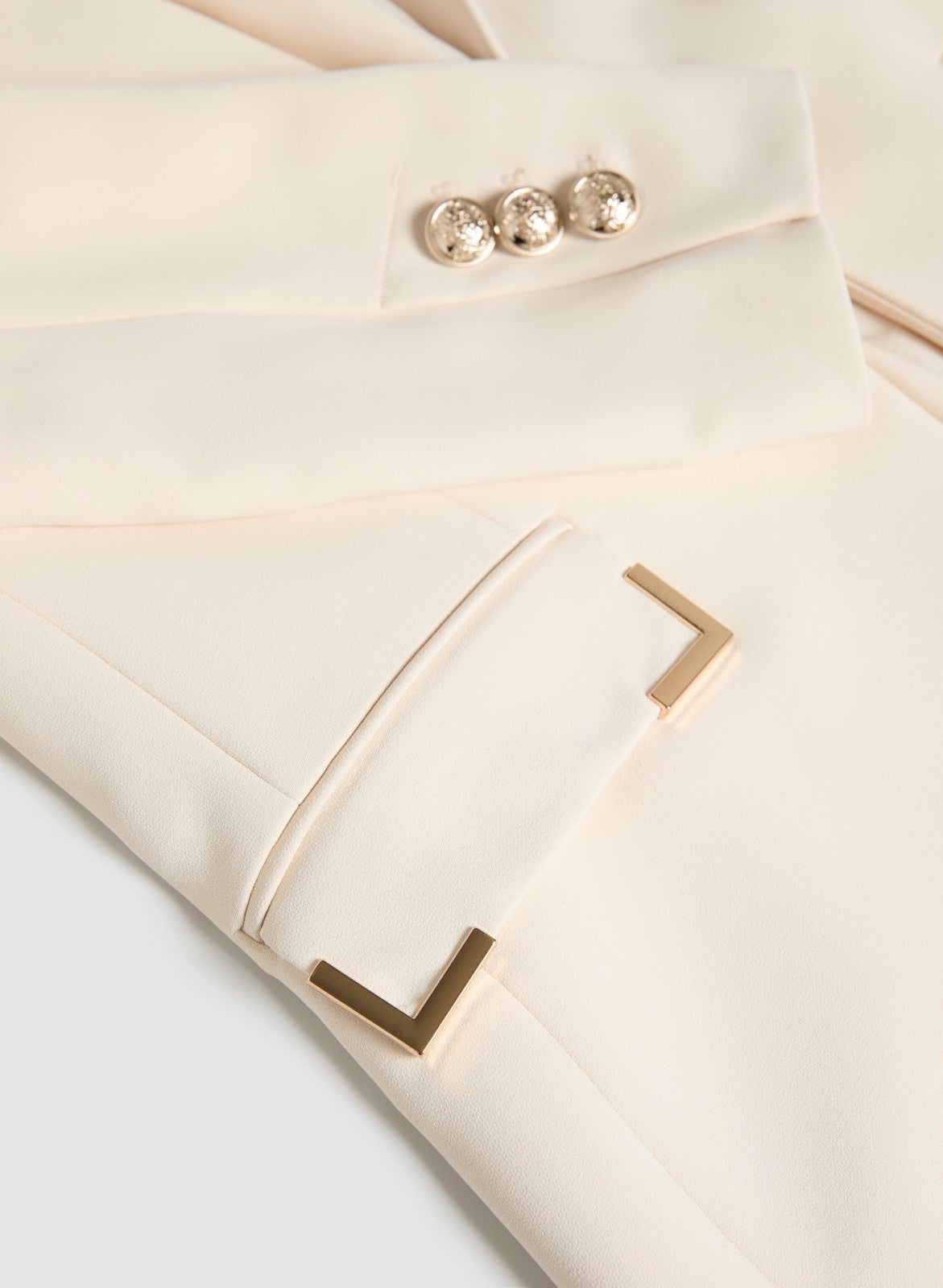 Women Long Metal Accent Jacket Stone | Melanie Lyne