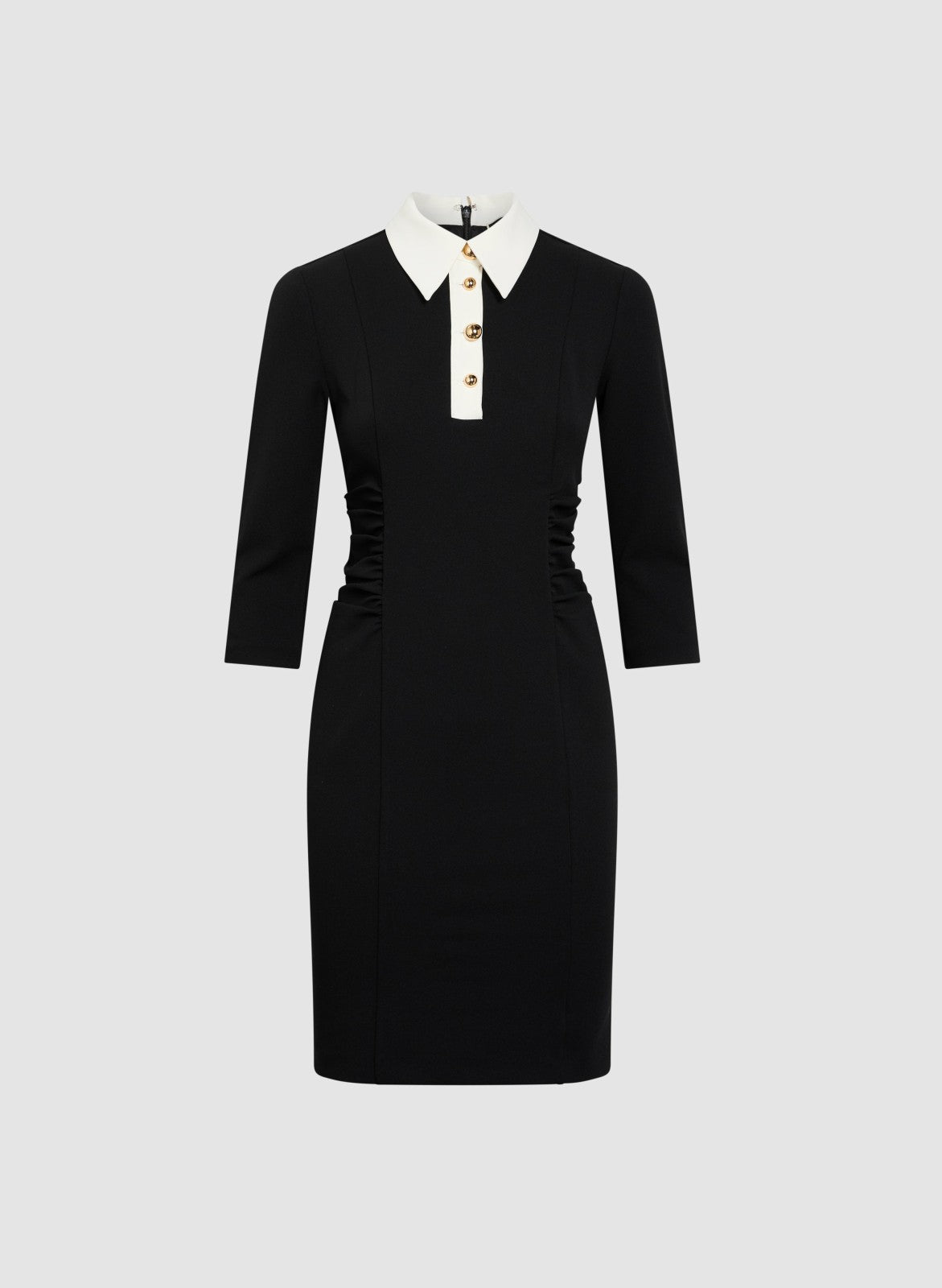Women Contrast Collar Dress Black | Melanie Lyne