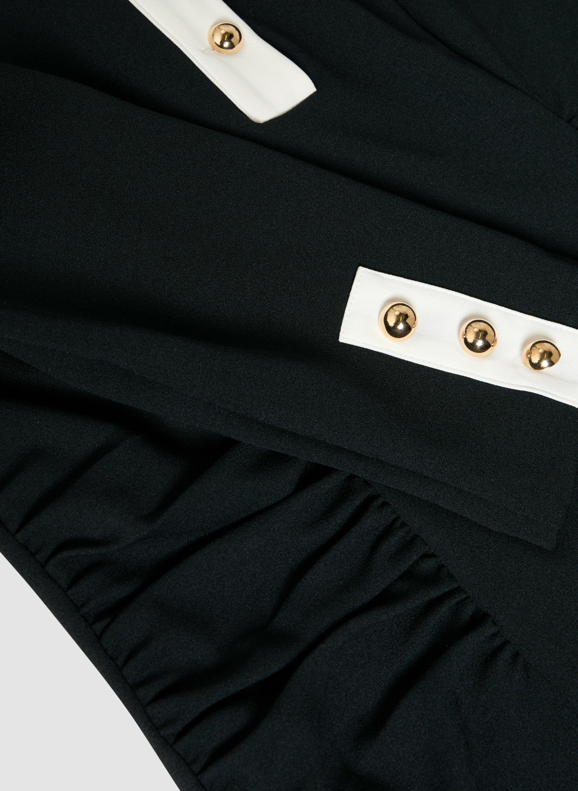 Women Contrast Collar Dress Black | Melanie Lyne