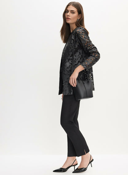 Women Juliette Slim-Leg Pants Black | Melanie Lyne