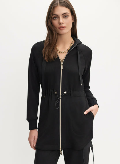 Women Lightweight Hooded Jacket Black | Melanie Lyne