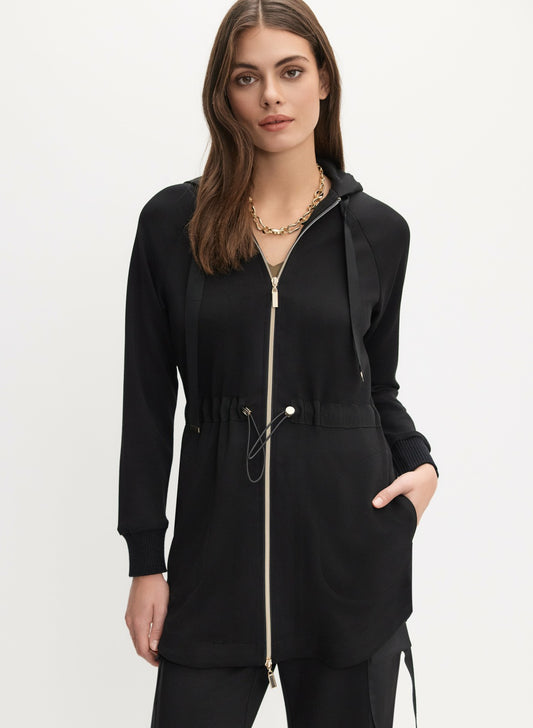 Women Lightweight Hooded Jacket Black | Melanie Lyne