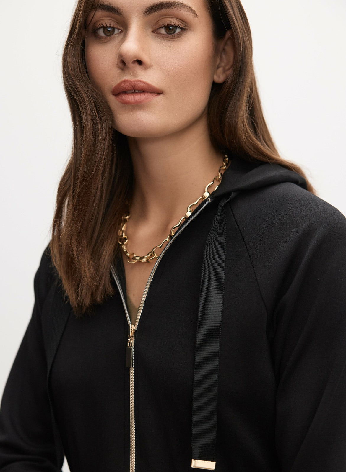 Women Lightweight Hooded Jacket Black | Melanie Lyne