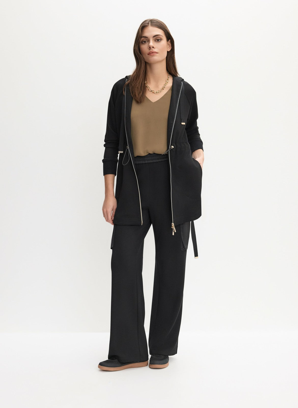 Women Lightweight Hooded Jacket Black | Melanie Lyne