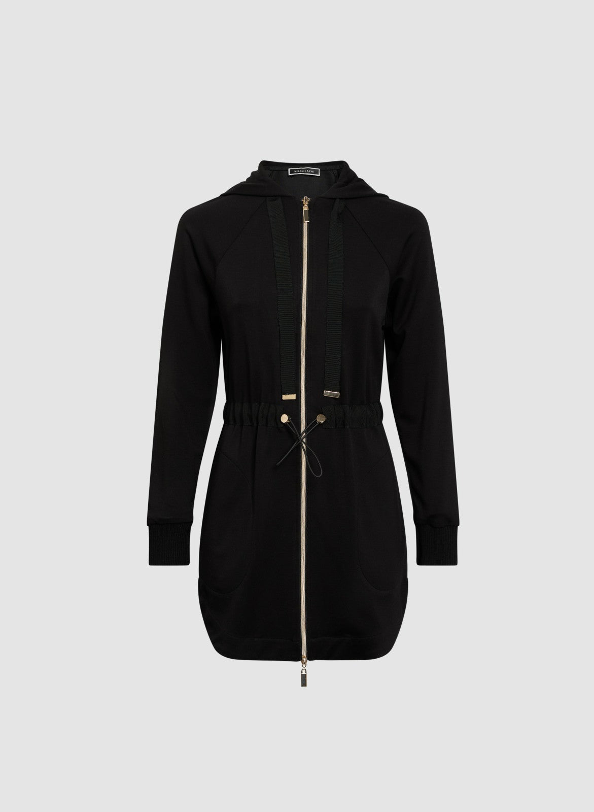 Women Lightweight Hooded Jacket Black | Melanie Lyne