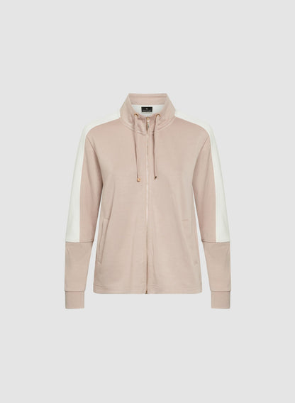 Women Knit Zip-Up Jacket Stone | Melanie Lyne