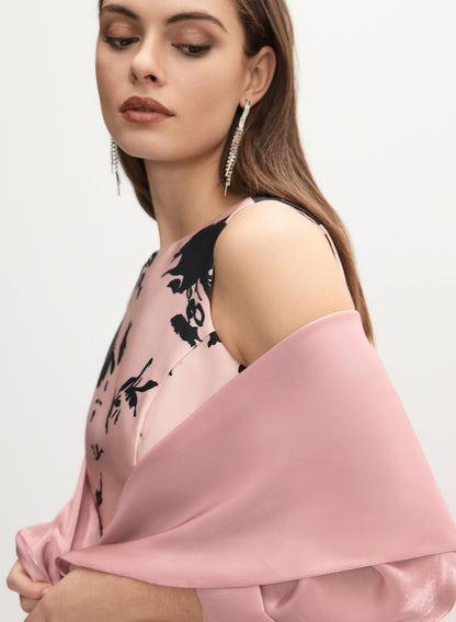 Women Tie-Front Organza Bolero French Rose | Melanie Lyne