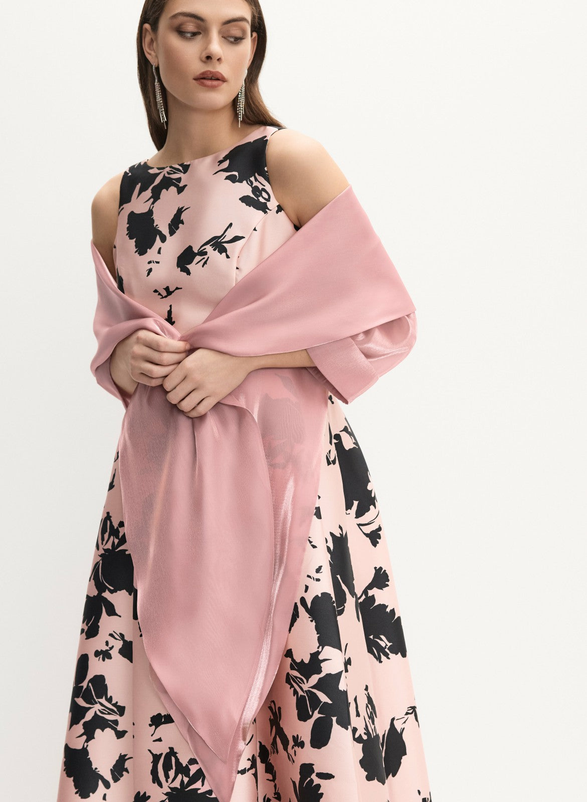 Women Tie-Front Organza Bolero French Rose | Melanie Lyne