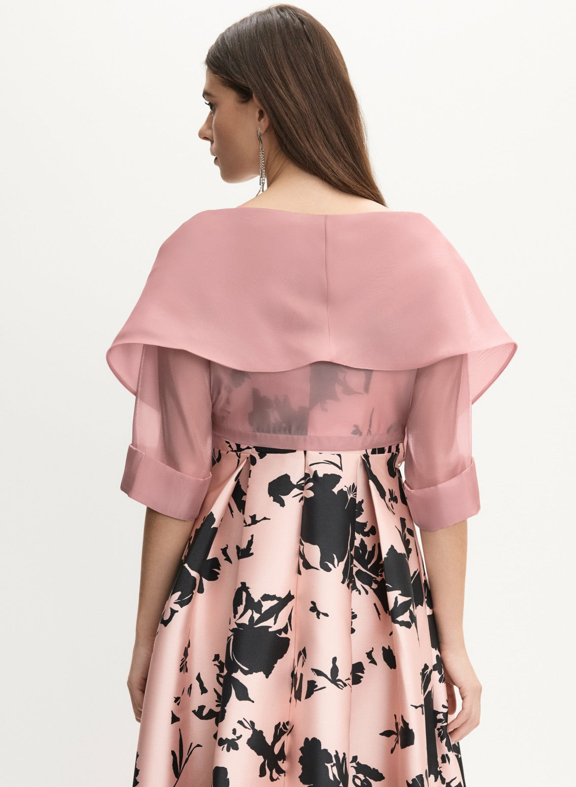 Women Tie-Front Organza Bolero French Rose | Melanie Lyne