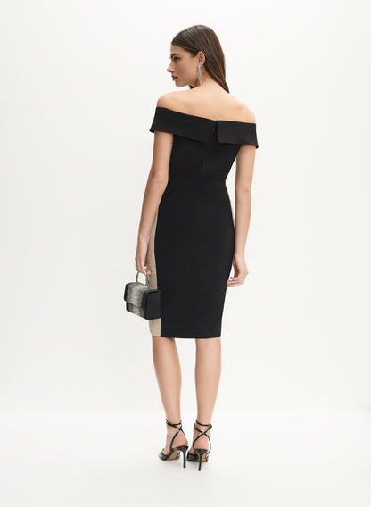 Women Beaded Mesh Panel Dress Multicolour | Melanie Lyne