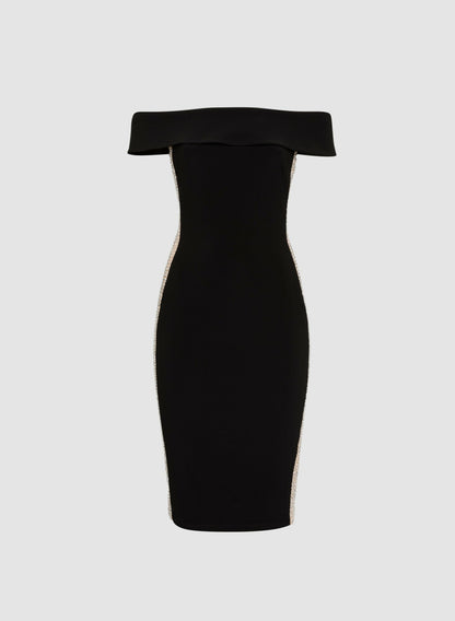 Women Beaded Mesh Panel Dress Multicolour | Melanie Lyne