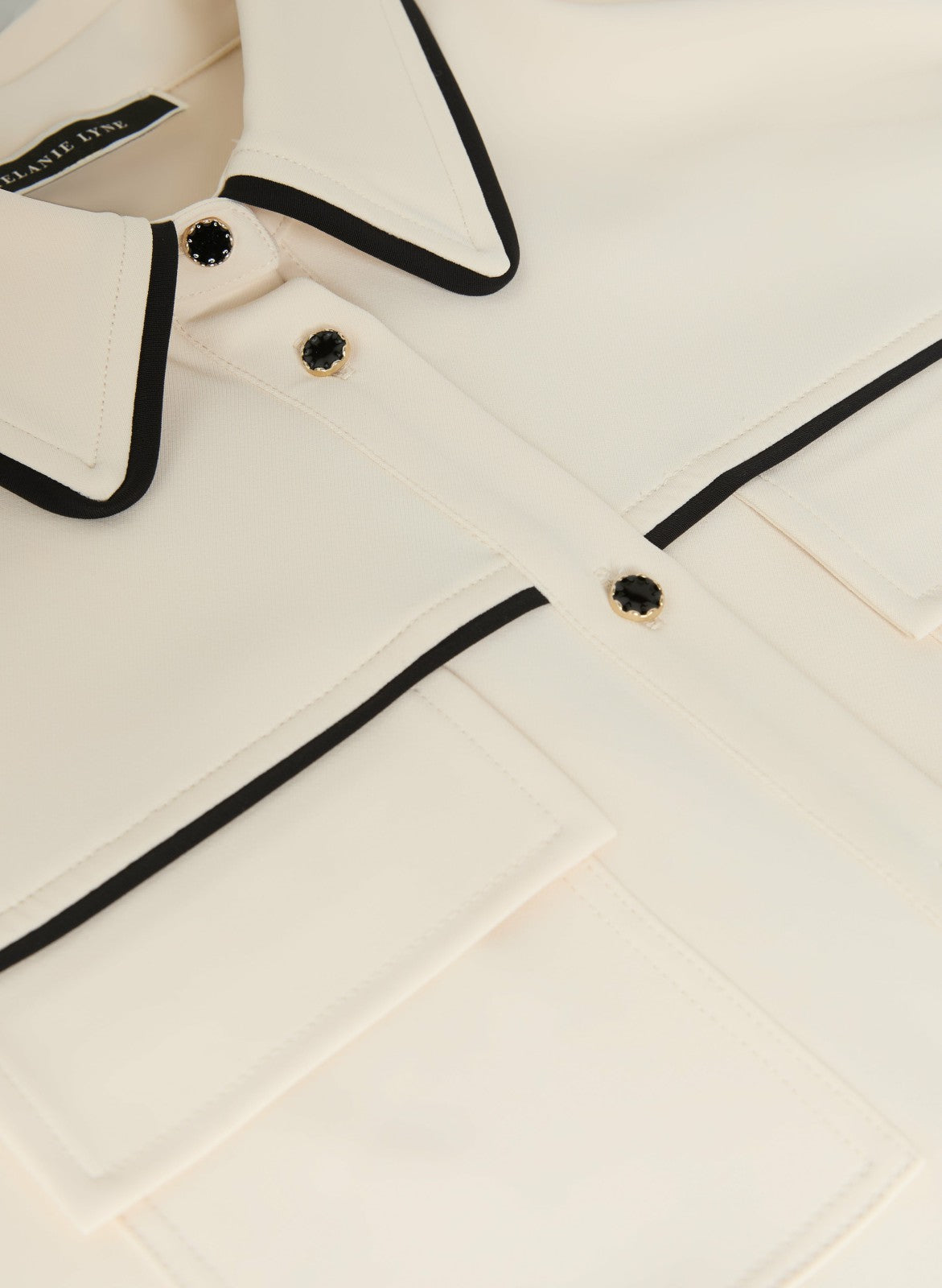 Women Contrast Trim Shirt Dress Alabaster | Melanie Lyne