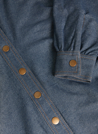 Women Chambray Midi Dress Rinse Tint | Melanie Lyne