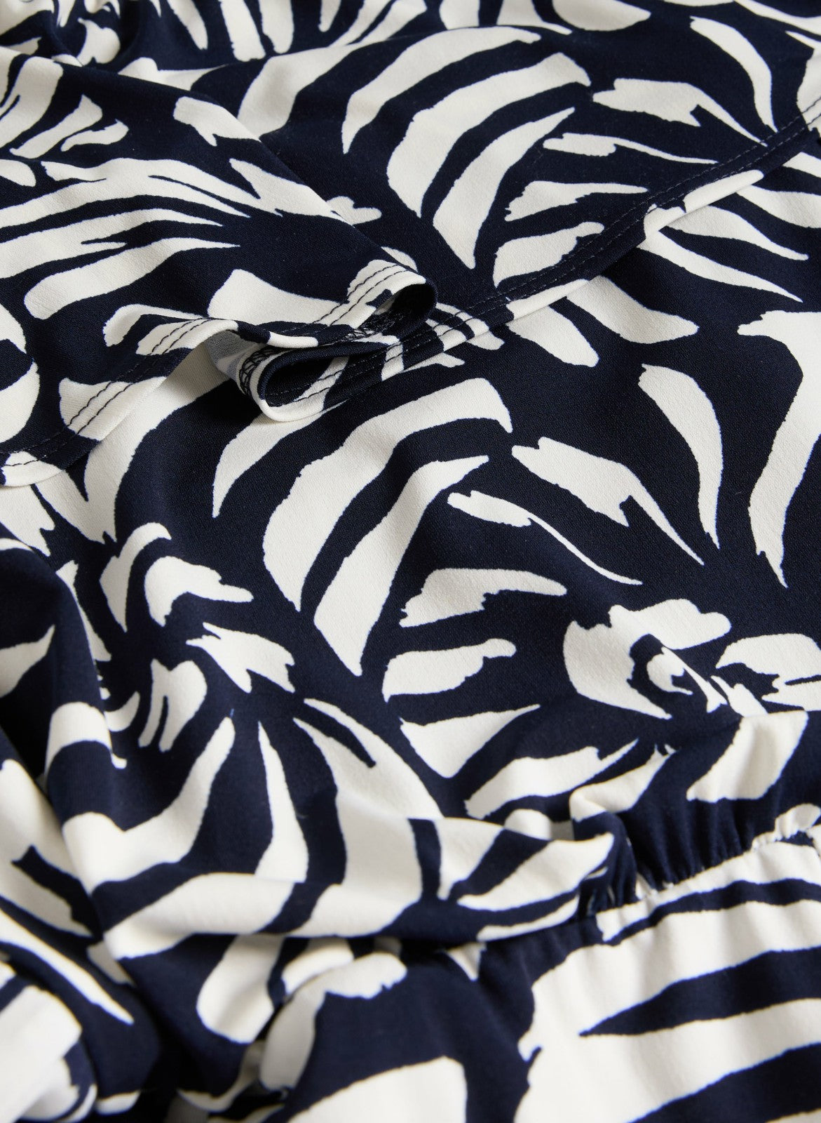 Women Palm Print Jumpsuit Blue Pattern | Melanie Lyne