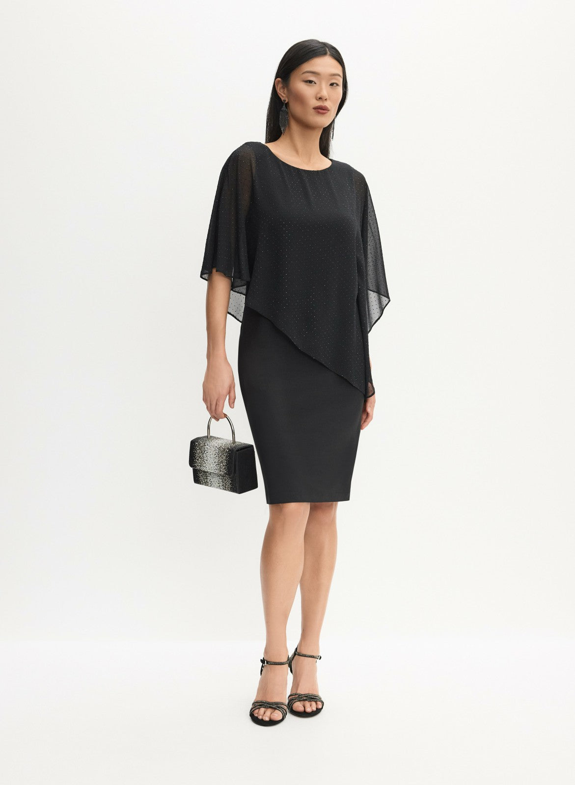 Women Embellished Overlay Dress Black | Melanie Lyne