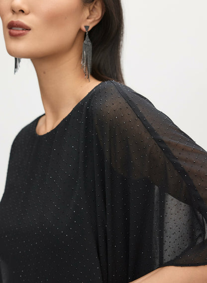 Women Embellished Overlay Dress Black | Melanie Lyne