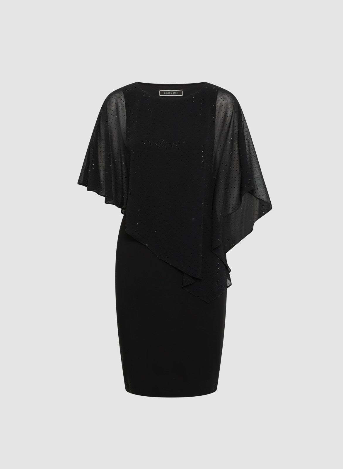 Women Embellished Overlay Dress Black | Melanie Lyne