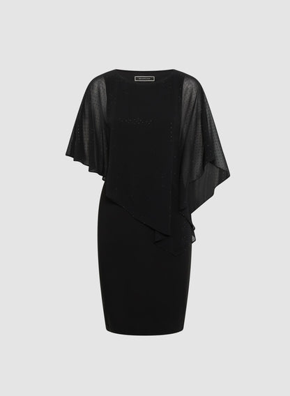 Women Embellished Overlay Dress Black | Melanie Lyne
