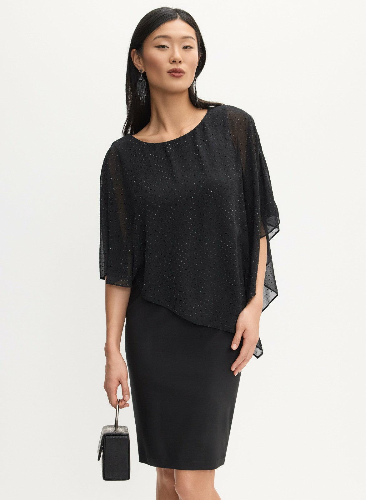 Women Embellished Overlay Dress Black | Melanie Lyne