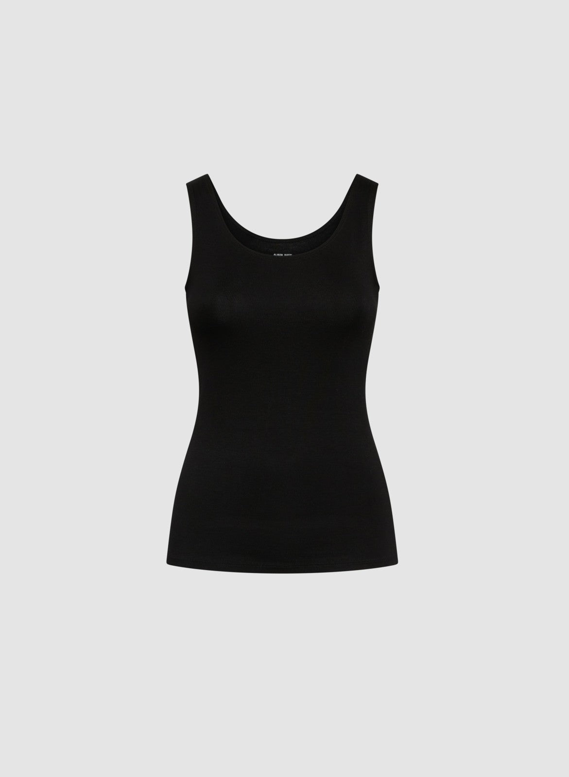 Women Scoop Neck Tank Top Black | Melanie Lyne