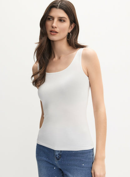 Women Scoop Neck Tank Top White | Melanie Lyne