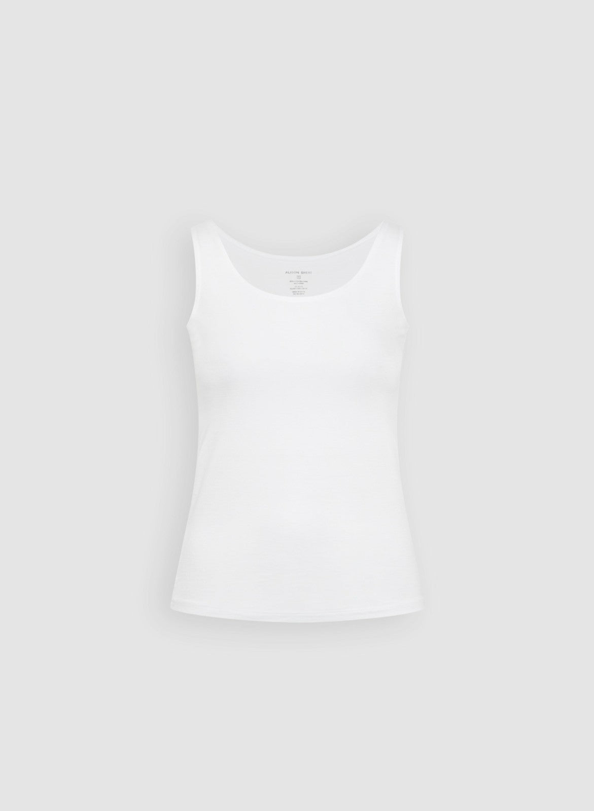 Women Scoop Neck Tank Top White | Melanie Lyne