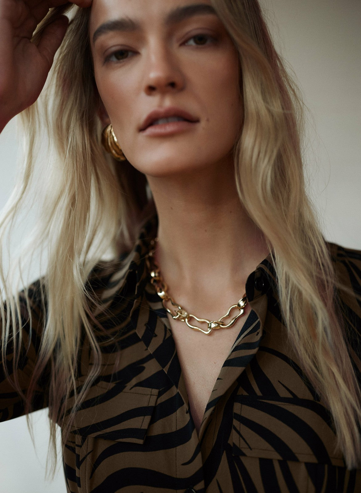 Women Irregular Cable Chain Necklace Gold | Melanie Lyne
