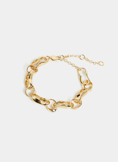 Women Irregular Curb Chain Bracelet Gold | Melanie Lyne
