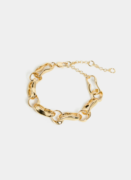 Women Irregular Curb Chain Bracelet Gold | Melanie Lyne