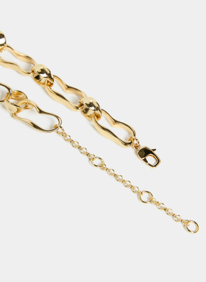 Women Irregular Curb Chain Bracelet Gold | Melanie Lyne