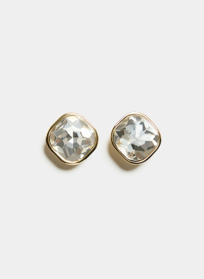 Women Crystal Stud Earrings Gold | Melanie Lyne